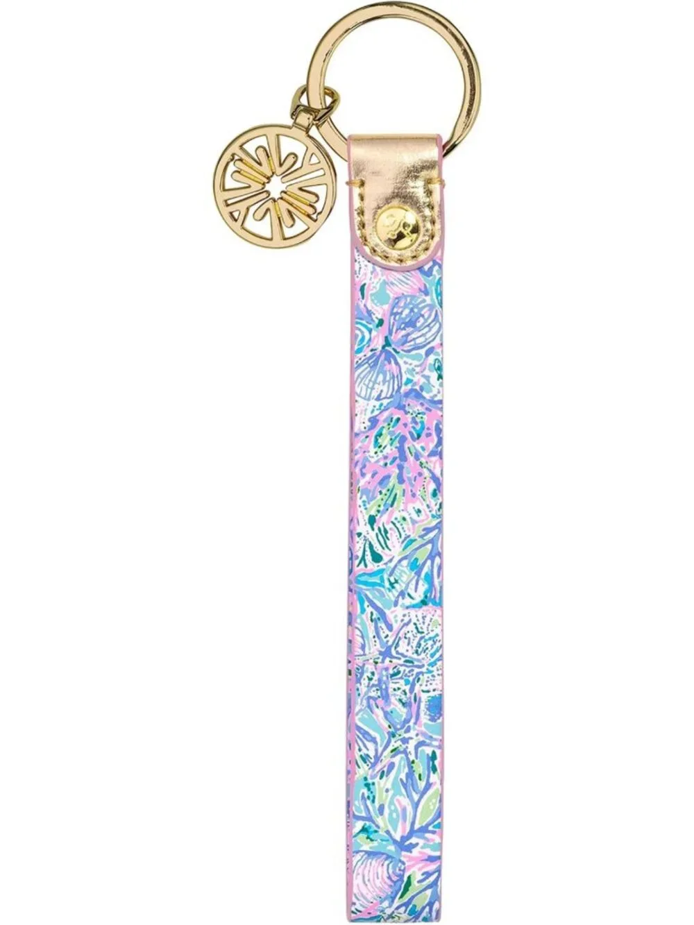 Durable Leatherette Wristlet Keychain, Cute Accessory with Metal Ring for Keys